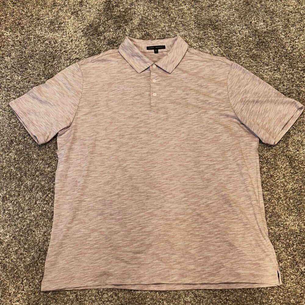 Robert Barakett Designer Casual Knit 1/4 Button Cotton Shirt